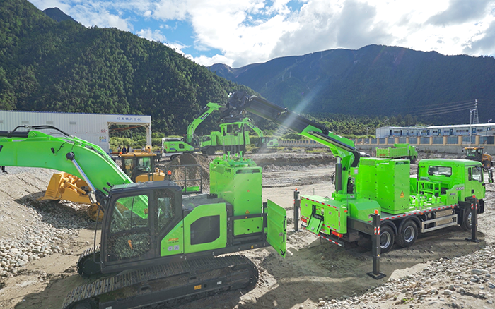 工程补能总卡壳？开云线上登录移动换电车让设备8分钟满电复工