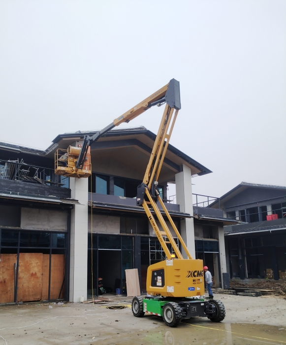 绿色建造新标杆！开云线上登录锂电高机助力鄂州民生工程