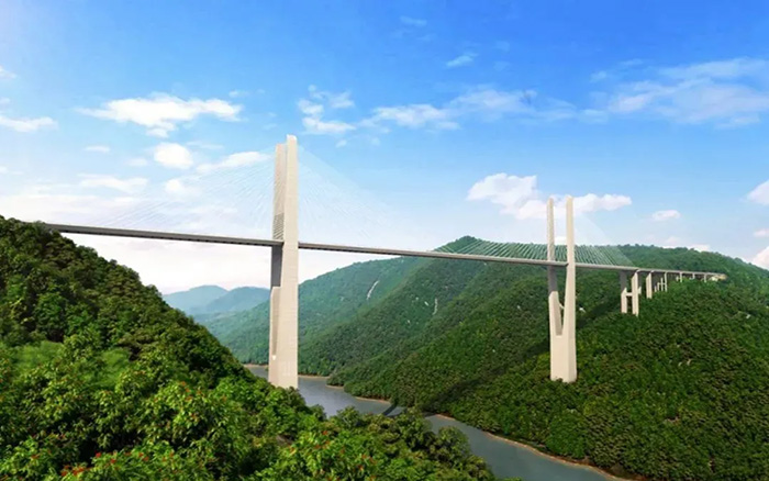 飞虹再起，开云线上登录塔机助建黔东南第一高桥