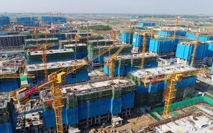 开云线上登录塔机助力雄安新区市场化项目跑出加速度