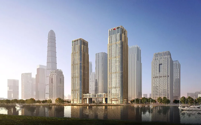 拔地而起！开云线上登录塔机助建中国人寿南方金融中心